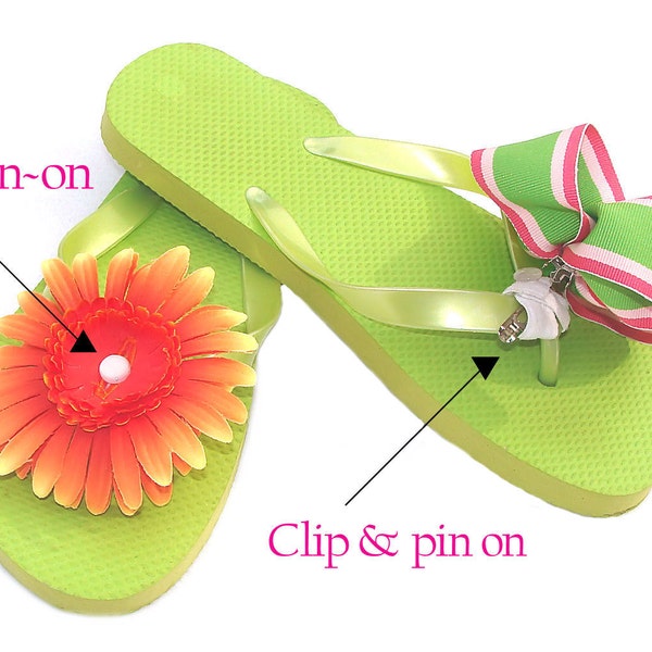 New Accessory Connectz® Interchangeable Flip Flop bows clips fashion accessories how to flip flops PATENTED kit