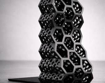 Hexagon Bokstöd - Bokhylla, Heminredning, Modern, 3D-utskriven