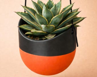 Hängande kruka i modern design med Arc Vessel – Minimalistisk inomhuskruka – Mid Century Modern Decor