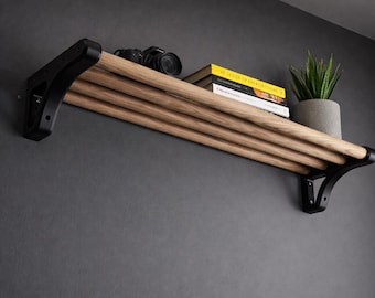 Estantería moderna de roble macizo, minimalismo, mediados de siglo, decoración sencilla, impresión 3D, madera