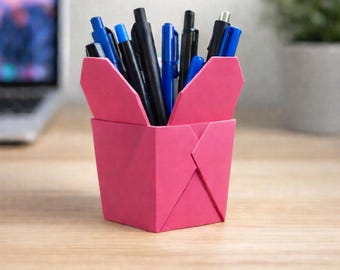 Take Out Box Pen Holder, Desk Organizer, Office Decor, 3D Printed