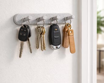 Modern Wall-Mounted Key Holder Organizer 3D Printed