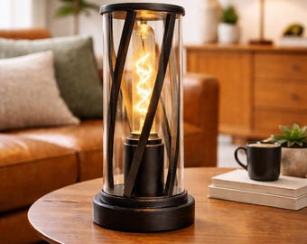 ANATE Bordlampa, Skrivbordslampa, 3D-utskriven lampa, Glasbelysning