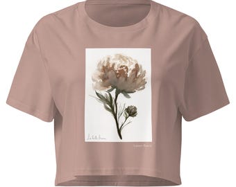 Women's crop top - Let it bloom - Original watercolor - Atelier La Belle Brume