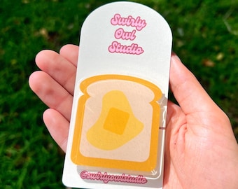 Smörbröd med glitter, magnetiskt grepp för Kindle/e-läsare - Sött akrylställ för telefon - Kawaii mathållare för telefon, present till bokälskare