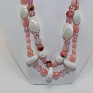 Collier-Set rosa Tönen
