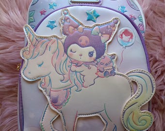 Rare Loungefly Kuromi Carnival Rainbow Unicorn Backpack