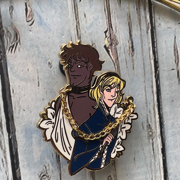 Captive Prince Damen and Laurent Pin, bookish, book lover