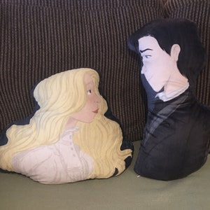 Gothic pillow, gothic romancee, bookish, book lover gift, literary gift, Crimson Peak Thomas and Edith decorative pillow set