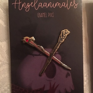 Rose and Dragon Crossed Canes, bookish, book lover gift, literary gift, bookish enamel pin, Stalking Jack the Ripper