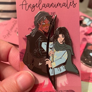 We Hunt the Flame Zafira & Nasir, Bookish pin, bookish, book lover gift, literary gift, bookish enamel pin