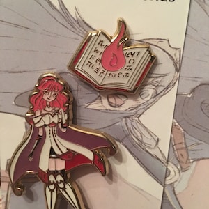 FE Celica & Spellbook Enamel Pin Set
