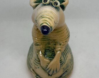 Handmade Ceramic Rat Figurine Set - Whimsical Mouse Sculpture (Large or Small)