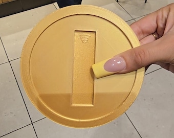 Mario Coin tap to pay 3d printed credit card holder for payment color Gold