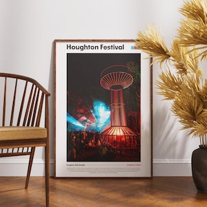Houghton Festival Poster – House, Garage, Jazz, Techno Music Print