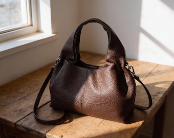 French Luxury Cloud Bag for Women, Minimalist Ruched Shoulder & Crossbody Bag, Elegant Magnetic Clasp Handbag