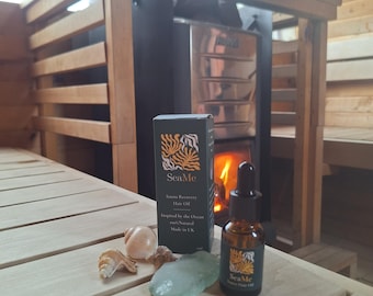 Aceite capilar de sauna de algas marinas / Tratamiento natural pre y postratamiento (15 ml)