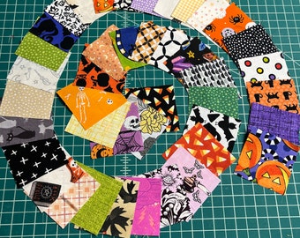 40 pc Halloween Mini Charm Squares Precut Fabric