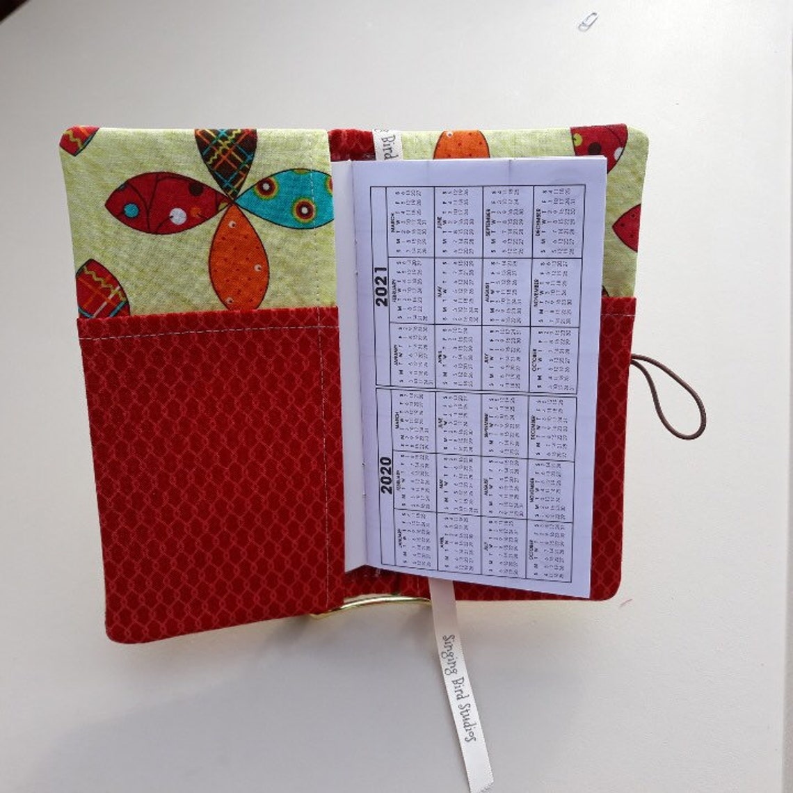 Fabric Covered Pocket Calendar // Refillable 2020 Planner Etsy