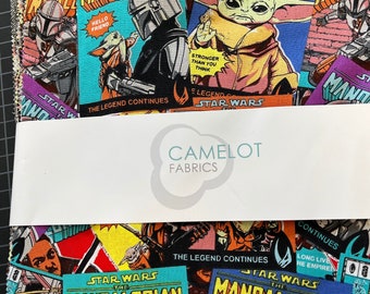 Star Wars MANDALORIAN   10 inch layer cake // licensed Fabric // comic graphic arts // Camelot Fabrics