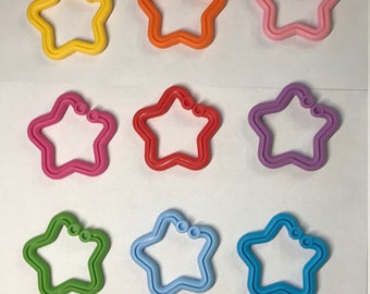 4 Piece STAR LiNK //  Toy Link // Hanging Toy Clip // Toy Making // DIY // Baby Toys for  Stroller and Diaper Bags // You Choose the COLOR