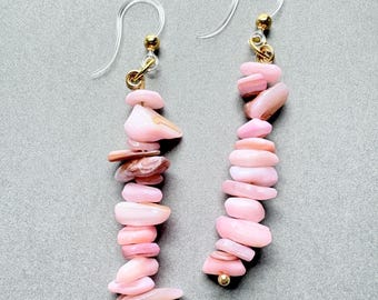 Natural chips stones hypoallergenic earrings | personalized message