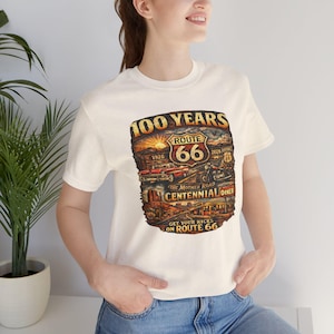 Route 66 Centennial 100 Years T-Shirt | Vintage Roadtrip Tee image 11