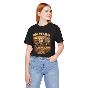 Route 66 Centennial 100 Years T-Shirt | Vintage Roadtrip Tee image 16