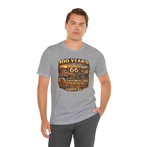 Route 66 Centennial 100 Years T-Shirt | Vintage Roadtrip Tee image 12