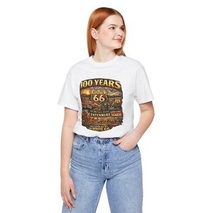 Route 66 Centennial 100 Years T-Shirt | Vintage Roadtrip Tee image 14