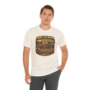 Route 66 Centennial 100 Years T-Shirt | Vintage Roadtrip Tee image 10