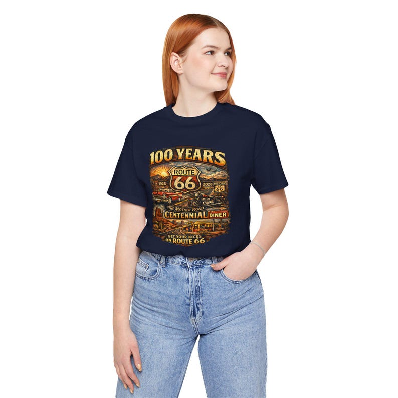 Route 66 Centennial 100 Years T-Shirt | Vintage Roadtrip Tee image 17
