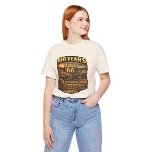 Route 66 Centennial 100 Years T-Shirt | Vintage Roadtrip Tee image 15