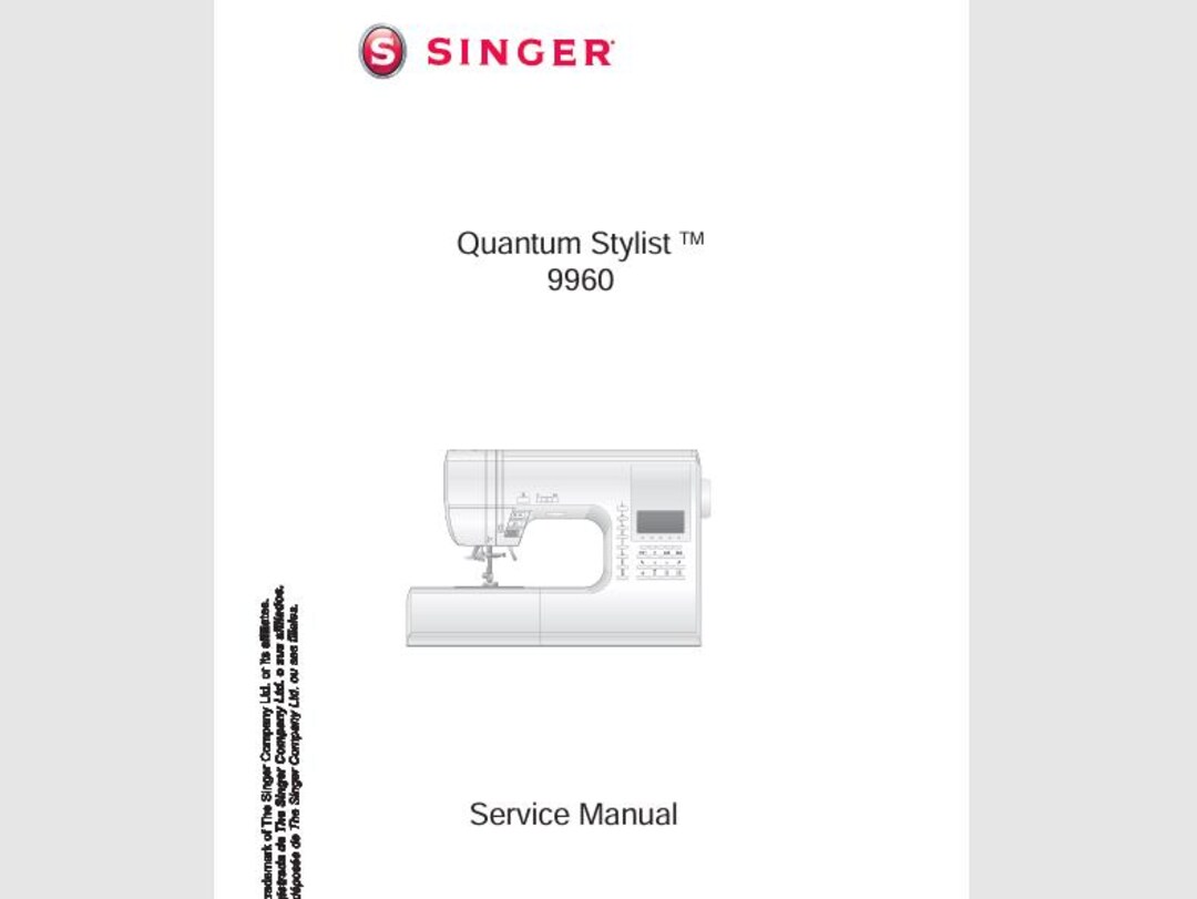 Singer Quantum Stylist 9960 Manual