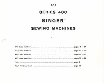 Singer 457/466/477/478 naaimachine - Onderhoudshandleiding