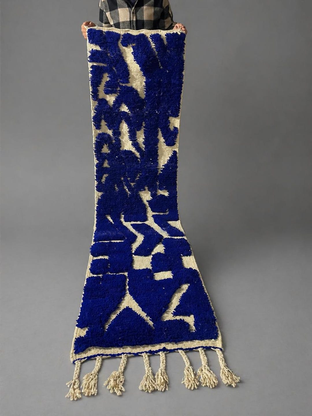Handmade Wool Runner Rugs ; Blue Colorful Berber Tribal Carpet. - Etsy