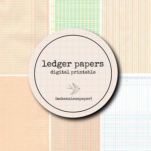 Ledger papers printable, vintage ledgers and manuscript papers