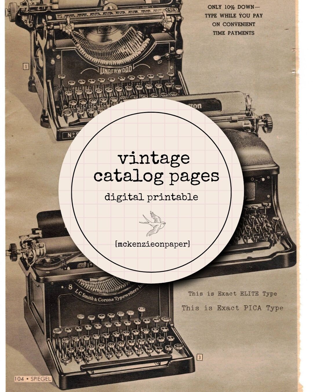 DIGITAL Vintage Catalog Pages Printable Junk Journal Supplies Etsy