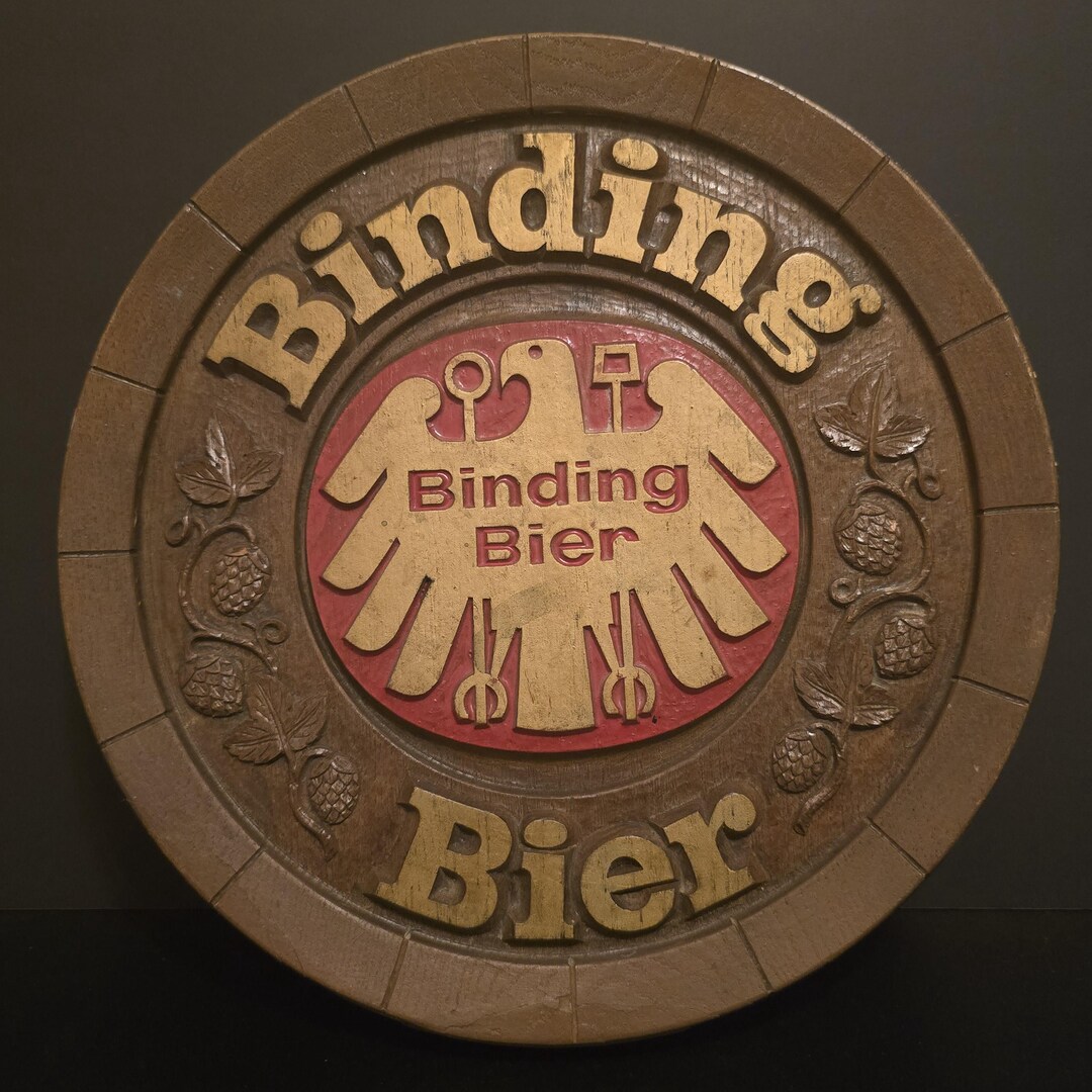 Vintage Binding Bier Beer Sign - German Beer Decor - Etsy