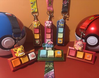 Pokemon Themed Fidget Clicker with Lanyard