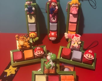 Mario and friends themed Fidget Clicker with matching lanyard