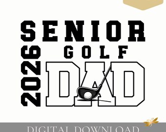Papá golfista sénior PNG / Diseño de la clase del año / Fuente universitaria / Descarga digital