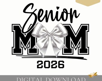 Senior Dance Mom PNG | Class of Year Design | Varsity Font | Digital Download