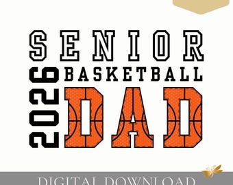 PNG de papá de jugador de baloncesto sénior / Diseño de la clase del año / Fuente universitaria / Descarga digital