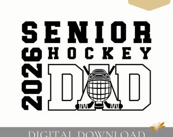 PNG de padre de jugador de hockey senior / Diseño de la clase del año / Fuente universitaria / Descarga digital