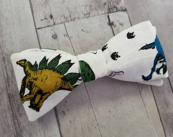 Self-tie and pre-tie bow tie | dinosaur | archeological
