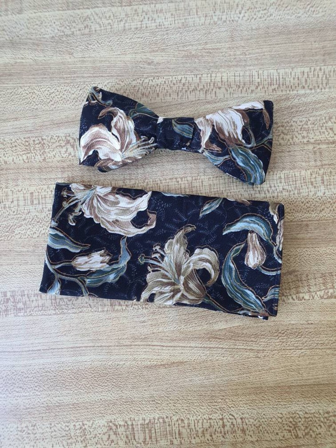 Pocket Square and Bow Tie Set 100 Japanese Cotton White Etsy