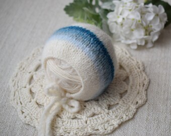 SALE RTS Newborn Bonnet, Blue Bonnet, Striped Bonnet, Green Bonnet, Green Hat