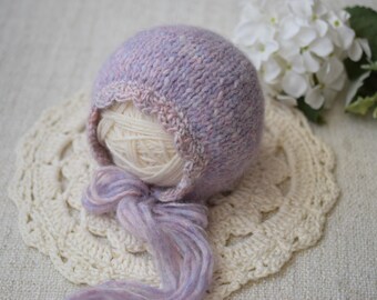 READY TO SHIP Newborn Hat, Classic Bonnet, Newborn Bonnet, Photo Prop