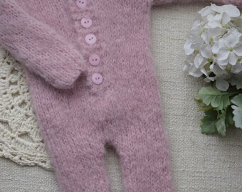 Fuzzy Sleeper Outfit, Newborn Sleeper, Newborn Romper, Newborn Size, Photo Prop